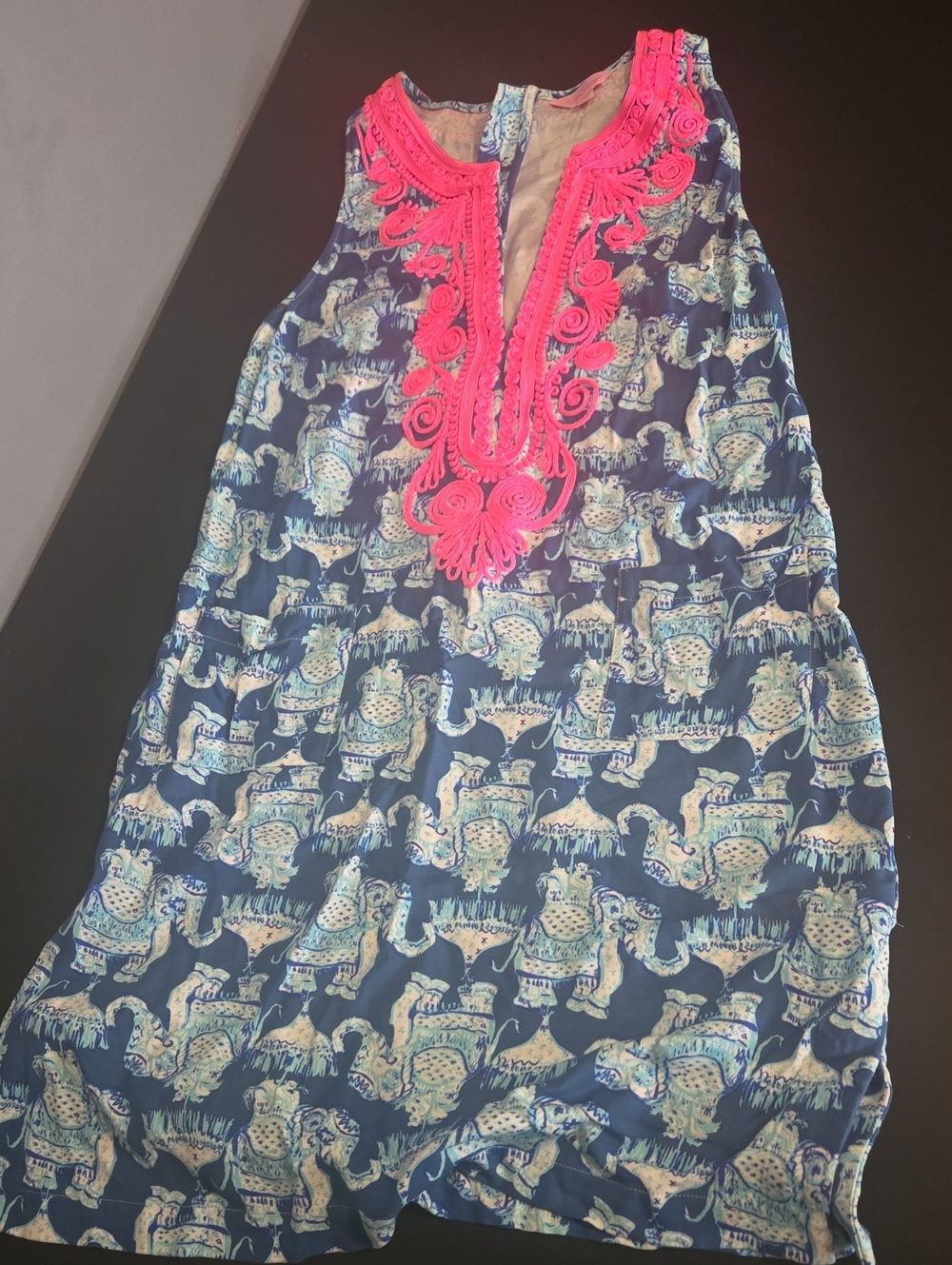 Lilly Pulitzer Carlotta Stretch Shift Deep Indigo Joy Ride Dress Size 10